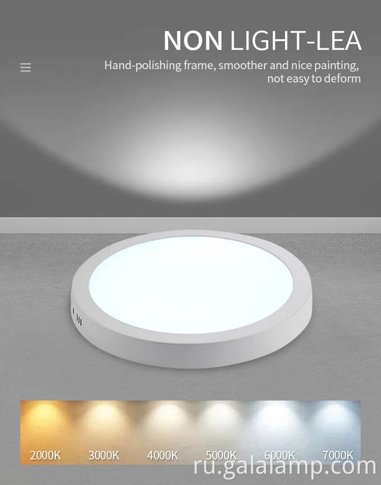 Гладкий 12 Вт круглый светодиодный потолочный свет для современных пространств